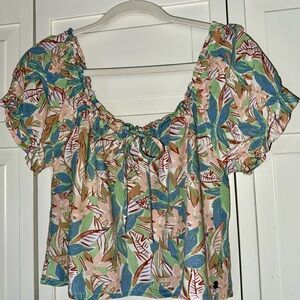 Roxy Floral Crop Top Size L
